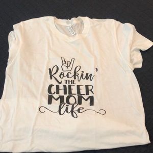Rockin’ the cheer mom life T-shirt